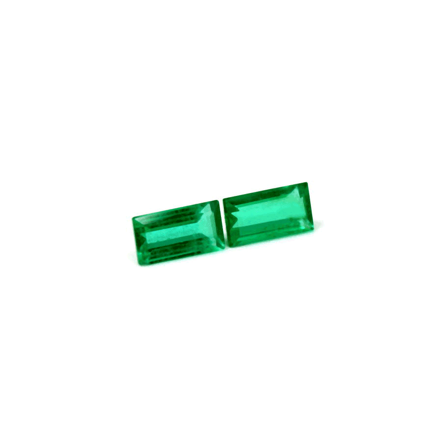 1.22 cttw. Emerald Cut Emerald Matched Pair