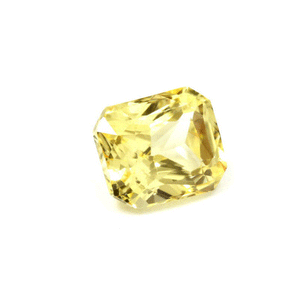 Yellow Sapphire  Emerald Cut Untreated 1.55cts.