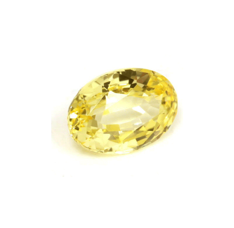 Yellow Sapphire Oval Untreated  1.58cts.