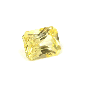 Emerald Cut Yellow Sapphire Untreated 1.68cts.