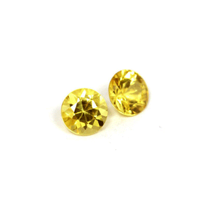 Yellow Sapphire Round Matched Pair 1.59cttw.