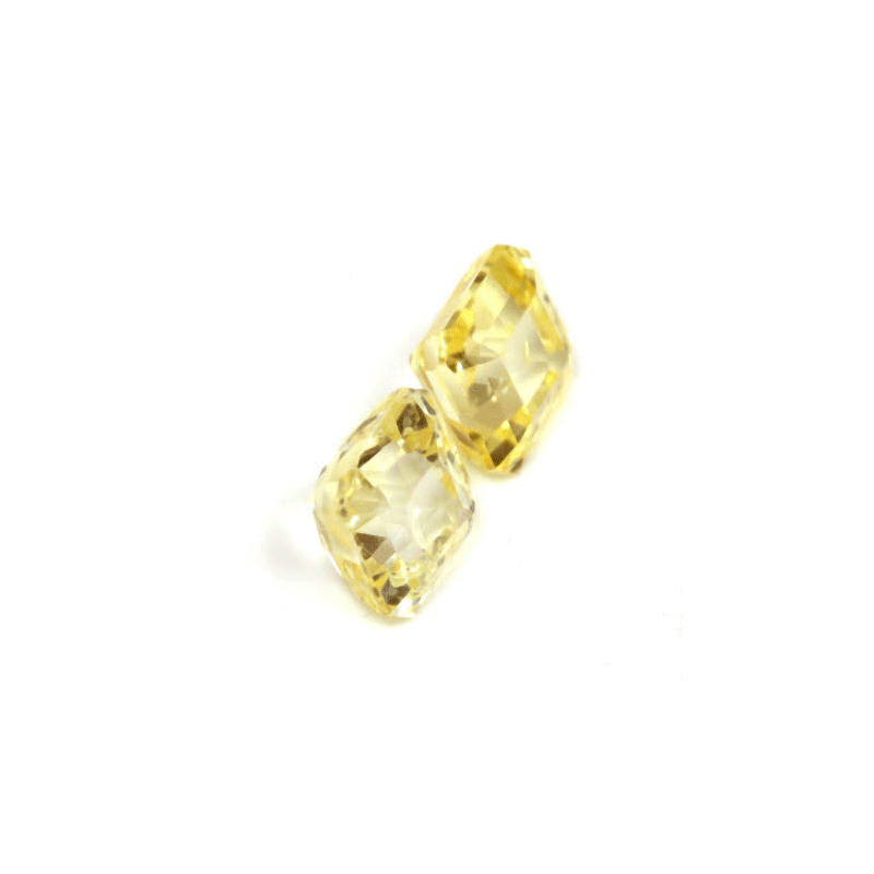 Yellow Sapphire Matched Pair  Emerald Cut Untreated 1.70cttw.