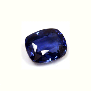 BLUE SAPPHIRE GIA Certified 5.30 cts.  Cushion