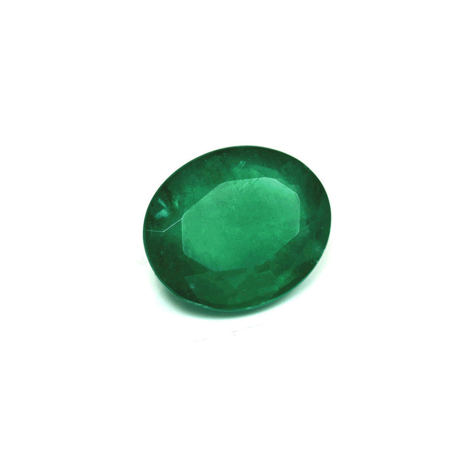 Green Emerald Oval GIA Certified 16.82 cts.