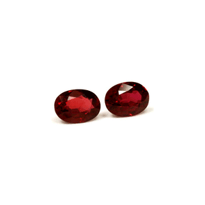 Ruby Oval Matched Pair GIA Certified Untreated  2.38 cttw
