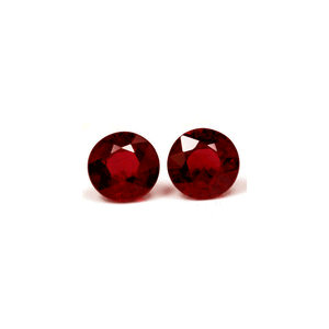 Ruby Round Matched Pair GIA Certified 2.62 cttw.