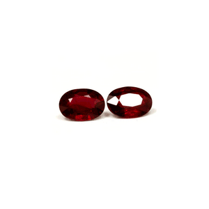 Ruby Oval Matched Pair GIA Certified  2.70 cttw.