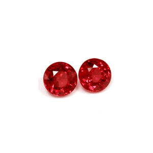 Ruby Round Matched Pair GIA  Certified   2.81 cttw.