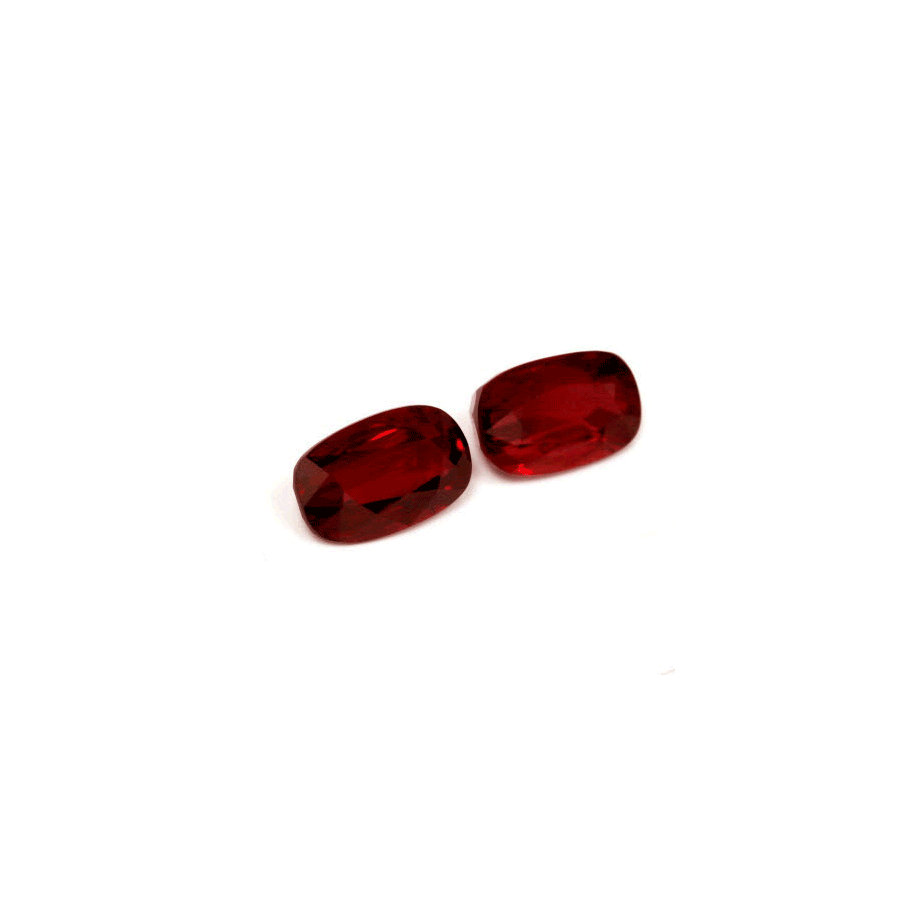 Ruby Oval Matched Pair GIA Certified Untreated 3.01  cttw.