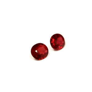 Ruby Oval Matched Pair GIA Certified Untreated 3.00  cttw.
