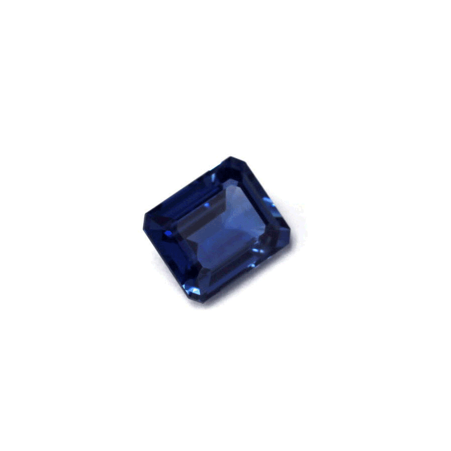 BLUE SAPPHIRE GIA Certified Untreated 3.13 cts. Emerald Cut