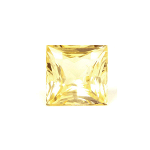 Yellow Sapphire Square  GIA Certified Untreated 4.19cts.