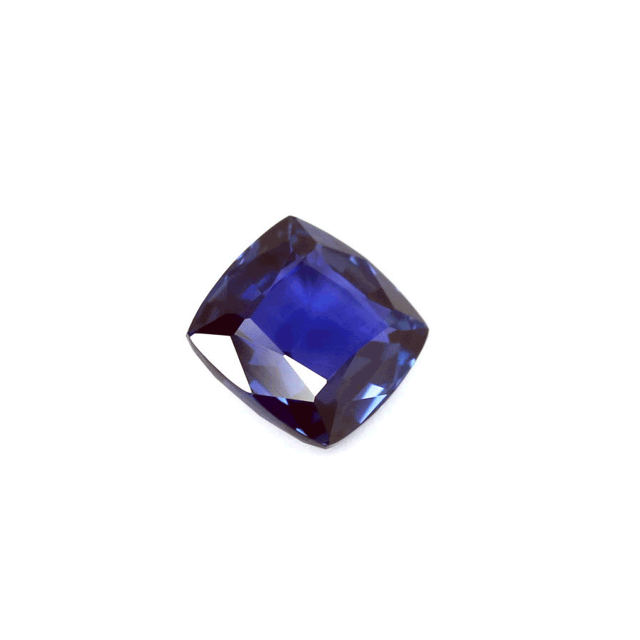 BLUE SAPPHIRE GIA Certified Untreated 4.20 cts. Cushion