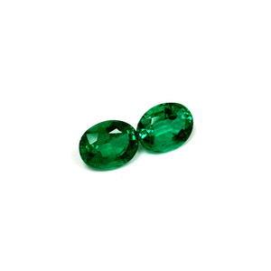 Emerald  Oval Matched Pair GIA Certified 3.74 cttw.