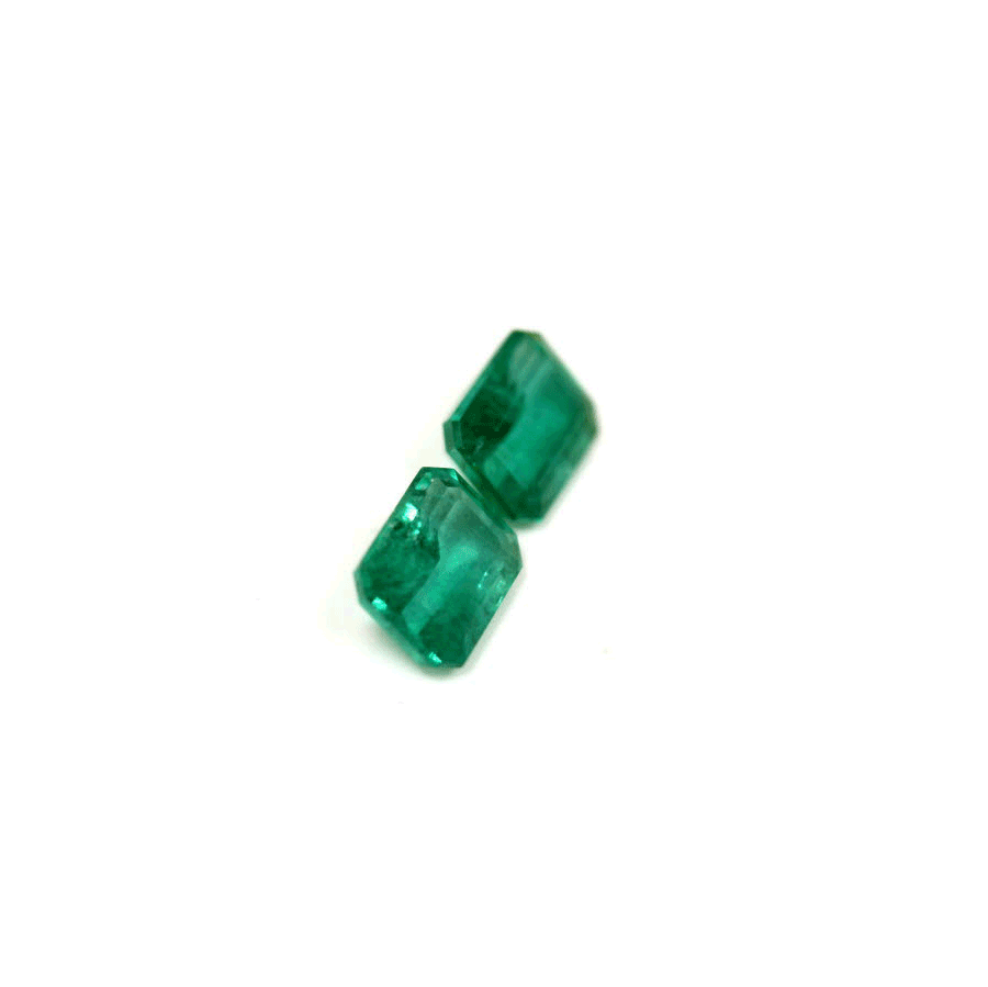 4.34 cttw. Emerald Cut Emerald Matched Pair