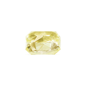 Emerald Cut Yellow Sapphire GIA Certified Untreated 5.23cts.