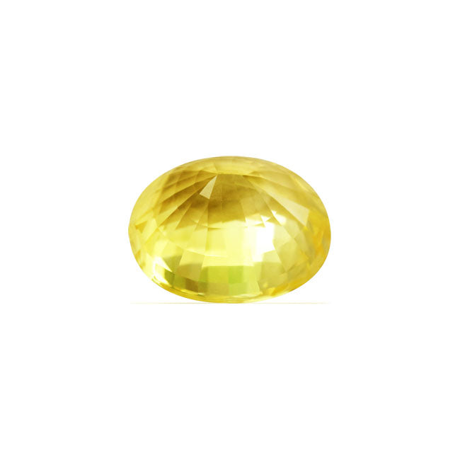 Yellow Sapphire Oval GIA Certified Untreated 7.43cts.