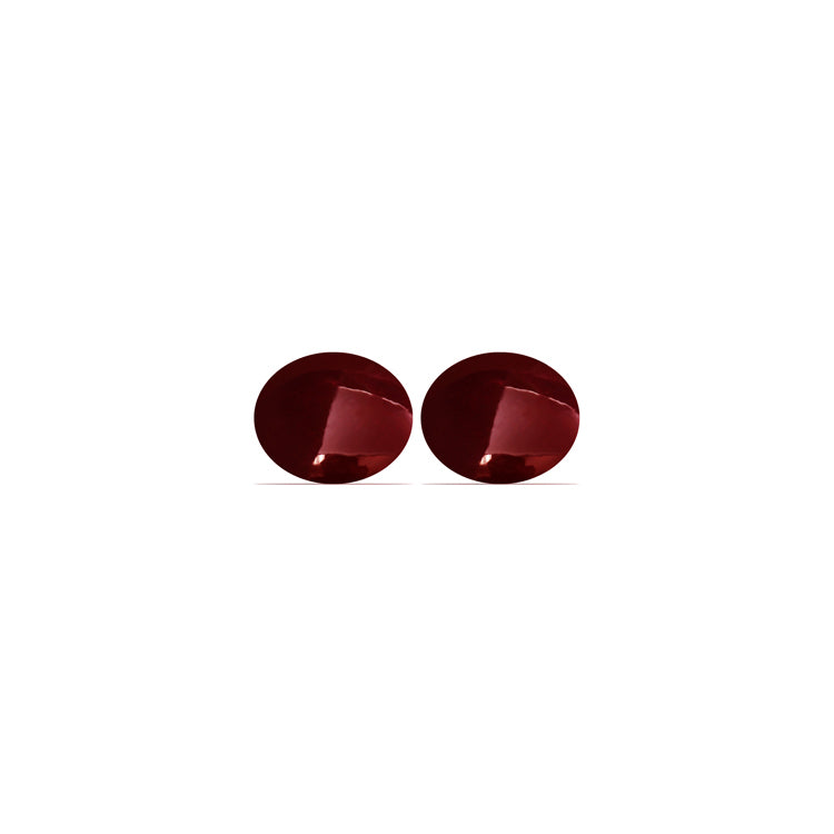Ruby Cabochon Matched Pair GIA Certified  Untreated 9.09 cttw.