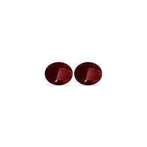 Ruby Cabochon Matched Pair GIA Certified  Untreated 9.09 cttw.