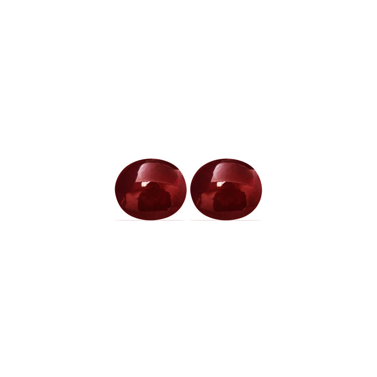 Ruby Cabochon Matched Pair GIA Certified Untreated 11.15  cttw.