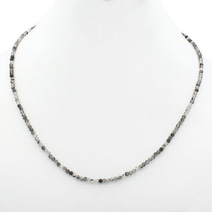 Beaded Black Rutile Necklace
