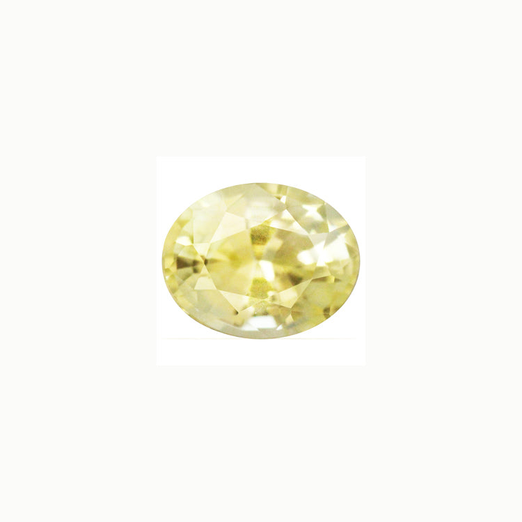 Yellow Sapphire Oval  Untreated 1.06 cts.