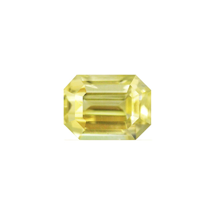 Yellow Sapphire Emerald Cut  Untreated 1.29 cts.