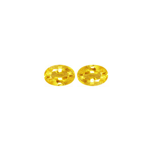 Yellow Sapphire Oval Matched Pair 2.18 cttw.
