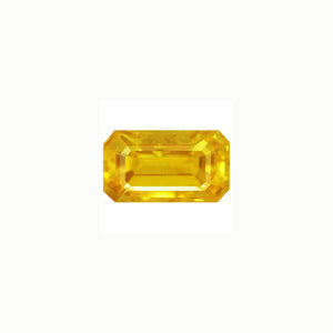 Yellow Sapphire  Emerald Cut 1.77 cts.