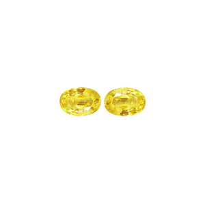 Yellow Sapphire Oval Matched Pair  1.80 cttw.