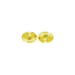 Yellow Sapphire Oval Matched Pair 1.98 cttw.