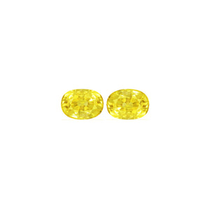 Yellow Sapphire Cushion Matched Pair 2.72 cttw.