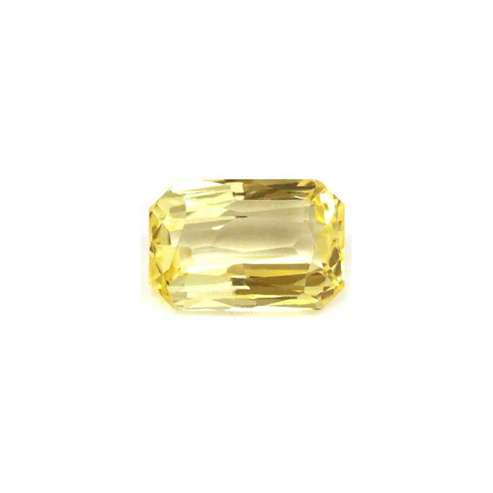 Yellow Sapphire  Emerald Cut Untreated 1.52cts.