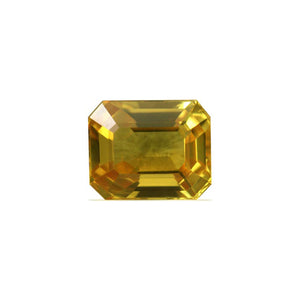 Yellow Sapphire Emerald Cut  7.14 cts.