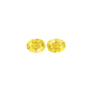 Yellow Sapphire Oval Matched Pair 2.37 cttw.