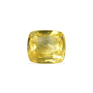 Yellow Sapphire Cushion GIA Certified Untreated 3.92 cts.