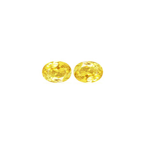 Yellow Sapphire Oval Matched Pair  2.04 cttw.