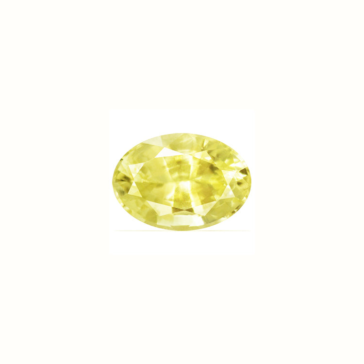 Yellow Sapphire Oval Untreated 1.21  cts.