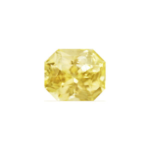 Emerald Cut Yellow Sapphire GIA Certified Untreated 5.33 cts.