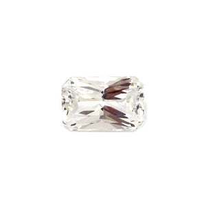 WHITE SAPPHIRE Emerald Cut  GIA Certified 3.41 cts.