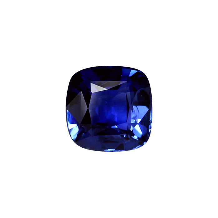 BLUE SAPPHIRE GIA Certified 5.05  cts. Cushion