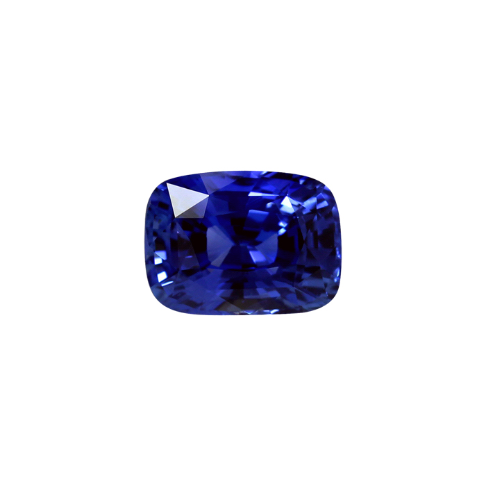 BLUE SAPPHIRE GIA Certified 5.18 cts. Cushion