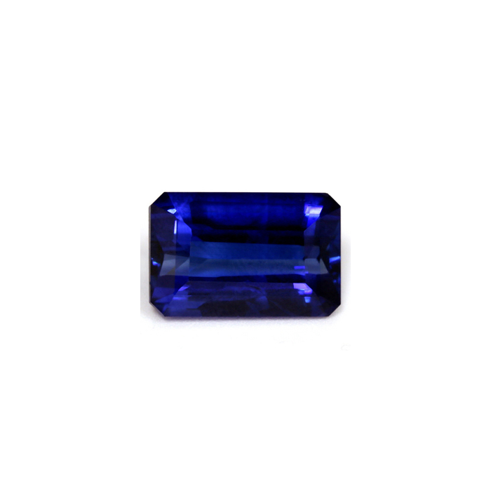 BLUE SAPPHIRE Emerald Cut GIA Certified 5.99 cts.