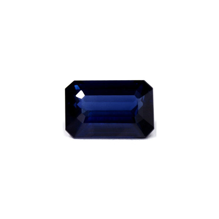 BLUE SAPPHIRE GIA Certified 6.16 cts. Emerald  Cut