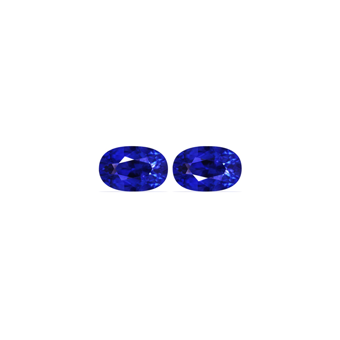 BLUE SAPPHIRE GIA Certified 6.74 cttw. Oval Matched Pair