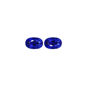 BLUE SAPPHIRE GIA Certified 6.74 cttw. Oval Matched Pair