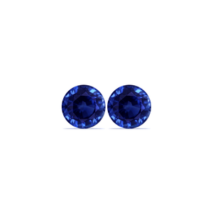 BLUE SAPPHIRE GIA Certified Untreated 5.59 cttw. Round Matched Pair