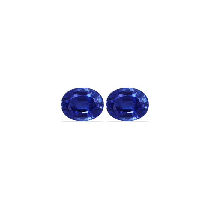 BLUE SAPPHIRE GIA Certified Untreated 5.10 cttw. Oval Matched Pair