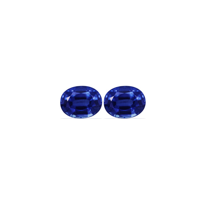BLUE SAPPHIRE GIA Certified Untreated 5.56 cttw. Oval Matched Pair
