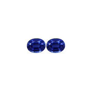 BLUE SAPPHIRE GIA Certified Untreated 5.56 cttw. Oval Matched Pair